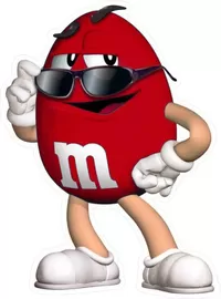 Red M&M Decal / Sticker 62