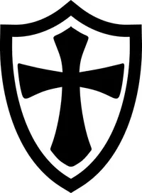 Cross and Shield Decal / Sticker 99