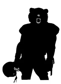 Football Bear Mascot Decal / Sticker 01