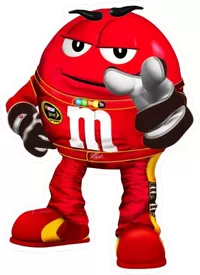 Red NASCAR M&M Decal / Sticker 45