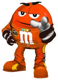 Orange NASCAR M&M Decal / Sticker 64