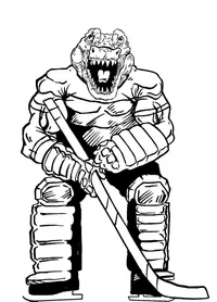 Hockey Gators Mascot Decal / Sticker 2