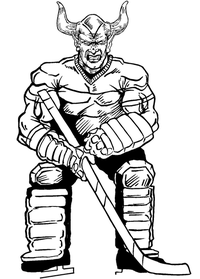 Hockey Devils Mascot Decal / Sticker 2