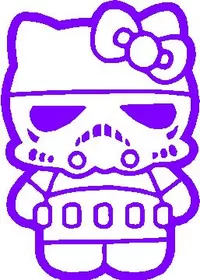 Kitty Stormtrooper Decal / Sticker 02