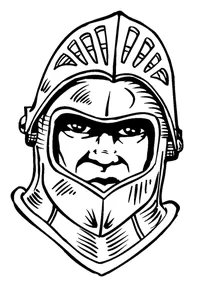 Knights Mascot Head Decal / Sticker 1