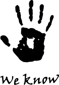 Skyrim We Know Hand Print Decal / Sticker 01