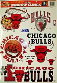 Chicago Bulls Window Cling Decals / Stickers
