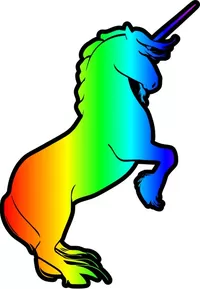 Rainbow Unicorn Decal / Sticker 18