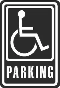 Handicapped Sign Decal / Sticker 03