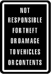 Custom NOT RESPONSIBLE Decals and NOT RESPONSIBLE Stickers Any Size & Color