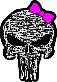 Gun Girl Punisher Decal / Sticker 89