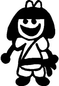 Girl Stick Figure Decal / Sticker 02