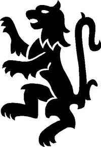 Rampant Lion Decal / Sticker 02