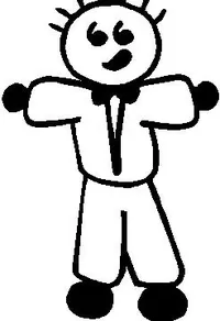 Tuxedo Guy Stick Figure Decal / Sticker 02