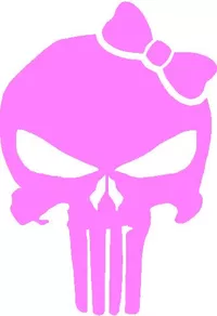 Girly Punisher with Bow Decal / Sticker 25