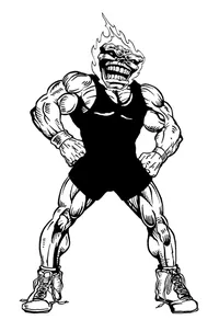 Wrestling Comets Mascot Decal / Sticker 3