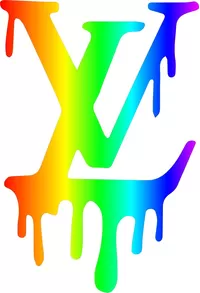 Louis Vuitton Rainbow LV Drip Decal / Sticker 37