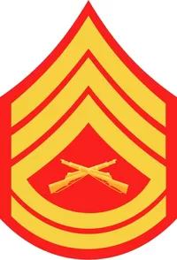 USMC Gunnery Sergeant Chevron Decal / Sticker 03