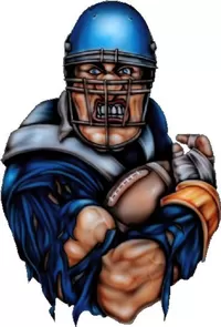 Blue Football Player Decal / Sticker 01