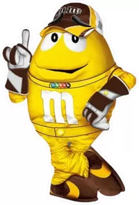 Yellow NASCAR M&M Decal / Sticker 56