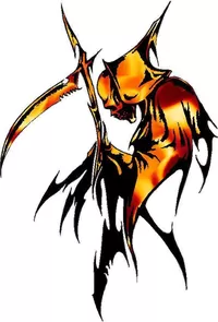 Flaming Grim Reaper Decal / Sticker 02