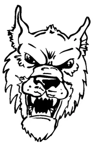 Wolves Mascot Decal / Sticker 3