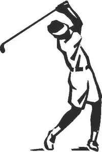 Golfer Golf Decal / Sticker 18