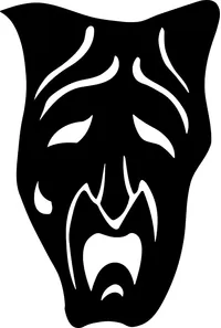 Tragedy Mask Decal / Sticker 02