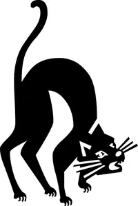 Scary Cat Decal / Sticker 07