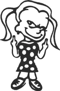 Girl Fingers 02 Decal / Sticker