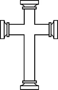 Christian Cross Decal / Sticker 78