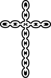 Chain Cross Decal / Sticker 92