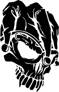 Jester Skull Decal / Sticker 02