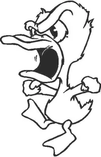 Angry Duck Decal / Sticker