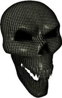 3D Small Circle Skull Decal / Sticker