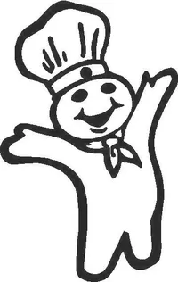 Pilsburry Doughboy  Decal / Sticker