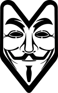 V For Vendetta Anonymous JDM Decal / Sticker 07