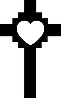 Christian Heart Cross Decal / Sticker 30