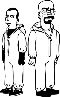 Heisenberg (Walter White) & Jesse Pinkman Simpsons Decal / Sticker 15