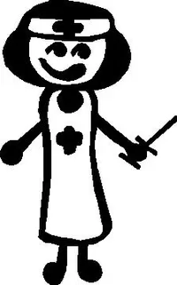 Nurse Stick Figure Decal / Sticker 01