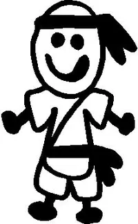 Karate Stick Figure Decal / Sticker