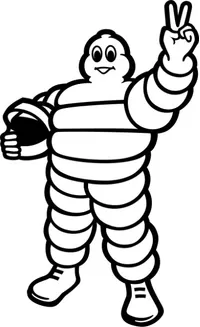 Helmet Michelin Man Decal / Sticker 20