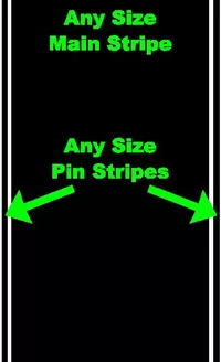 18 Inch Wide Pin Stripe Racing Stripe Decal / Sticker