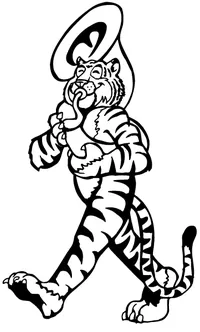 Tigers Playing Tuba Decal / Sticker