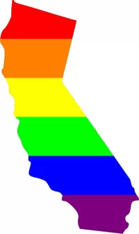 California State LGBT Flag Decal / Sticker 03