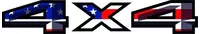 Z American Flag 4x4 Decal / Sticker 50