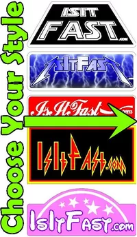 IsItFast.com Promo Decal / Sticker  CHOOSE YOUR DESIGN