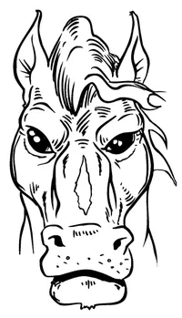 Horse Mascot Head Decal / Sticker 2