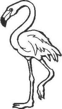 Flamingo Decal / Sticker 02