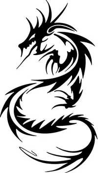 Tribal Dragon Decal / Sticker 10